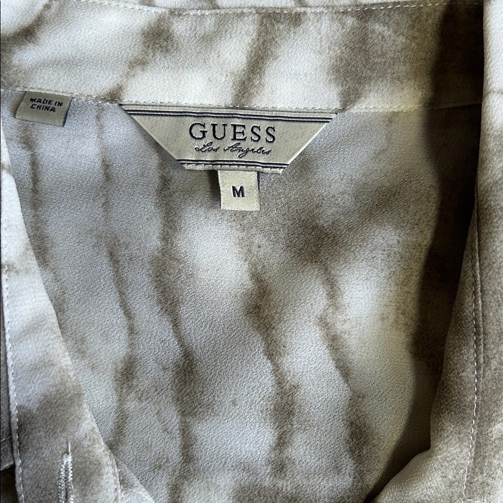 GUESS SMOKY PRINT SHEER BLOUSE - Picture 4 of 4